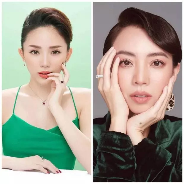 Nữ diễn viên Thu Trang và ca sĩ Tóc Tiên được mọi người nhận xét vui là "cặp chị em song sinh" bởi có khuôn mặt giống hệt nhau. (Ảnh: Vietnamnet)