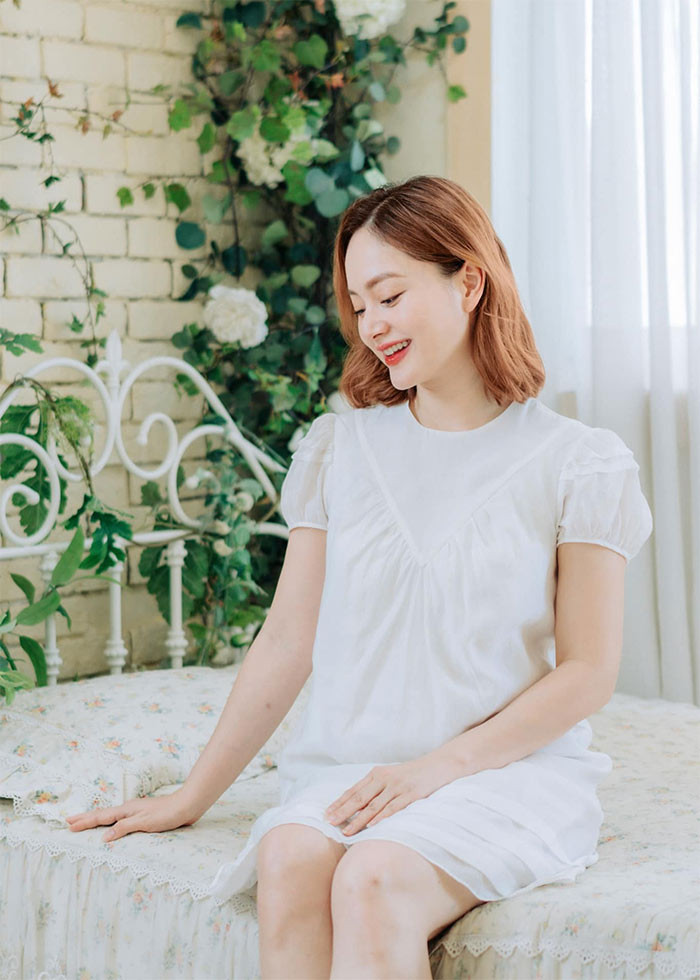 Lan Phương được khen là ngày càng trẻ xinh dù đã bước vào tuổi 40 và chuẩn bị làm mẹ của hai nhóc tì.