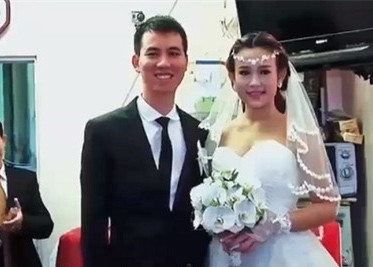 Năm 2013, người đẹp sinh năm 1989 kết hôn với doanh nhân Quang Huy, người sở hữu chuỗi nhà hàng, khách sạn nổi tiếng ở Sài thành. (Ảnh: Gia đình và Xã hội)