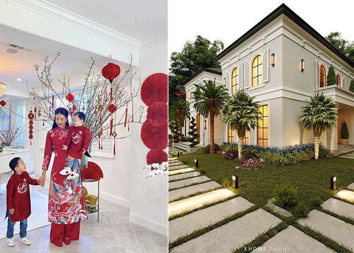 Vợ chồng Phạm Hương và hai con trai sống tại một căn biệt thự ở Los Angeles. Biệt thự khang trang với hai tầng, 7 phòng và có bể bơi, sân vườn.