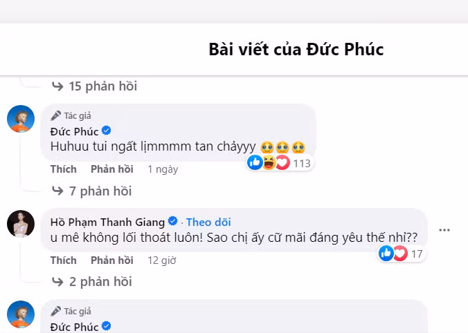Đức Phúc còn dành nhiều bình luận khen tặng nữa cho Mỹ Tâm khi thấy cô quá trẻ đẹp.