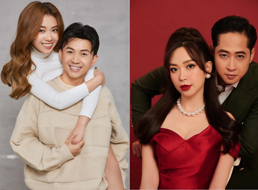 Hai nàng dâu trong phim "Dưới bóng cây hạnh phúc" có nhiều sự khác biệt là thế, nhưng ngoài đời lại có khá nhiều điểm tương đồng. Hai người vợ của Mạnh Hưng và Anh Vũ trong phim đều sở hữu nhan sắc trẻ trung, xinh đẹp.