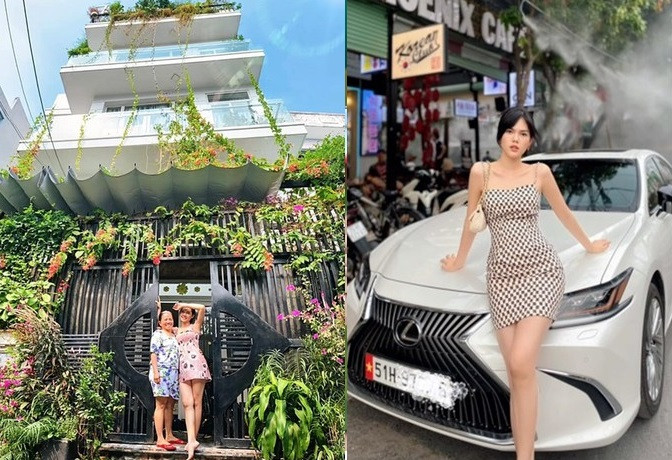 Thời gian qua, chân dài 9X liên tục tậu xe mới, từng đi mua một lúc 13 cây vàng và xây nhà khang trang. Ngọc Trinh có trong tay nhiều bất động sản.