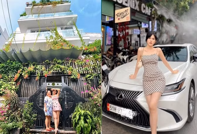 Thời gian qua, chân dài 9X liên tục tậu xe mới, từng đi mua một lúc 13 cây vàng và xây nhà khang trang. Ngọc Trinh có trong tay nhiều bất động sản.