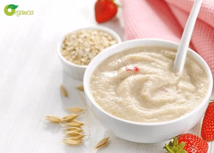 Mỹ nhân gốc Cà Mau gập bụng mỗi ngày để đánh tan mỡ vòng hai nhanh chóng cùng với đó ưu tiên yến mạch nấu loãng và rau xanh. Dưới đây là gợi ý top 5 món ăn giảm cân hiệu quả từ yến mạch theo trang Organic. Chị em có thể tự làm một cốc sữa yến mạch hoặc nấu cháo yến mạch có thể kết hợp với tôm để thêm dinh dưỡng. Ảnh: Organic.