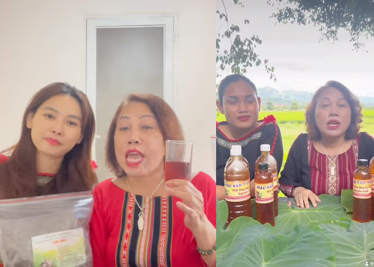 Siu Black còn chăm chỉ livestream cùng các con dâu để bán đặc sản vùng miền nơi chị sinh sống.