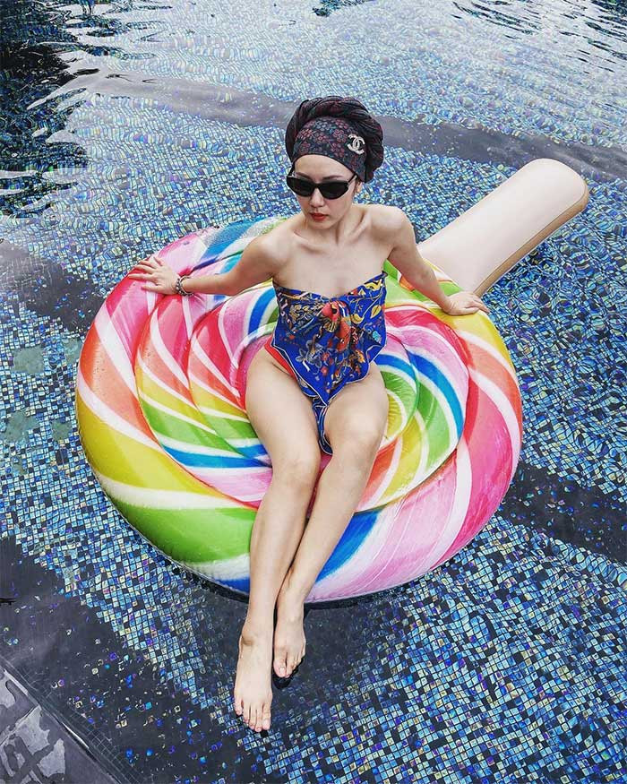 Không sở hữu chiều cao lý tưởng nhưng ba vòng của Phương Linh rất bắt mắt.