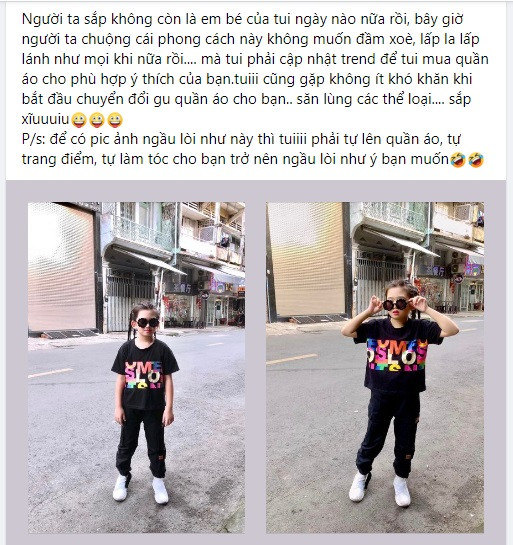 Con gái diễn viên Mai Phương càng lớn càng xinh đẹp giống mẹ, đã biết làm dáng và lựa chọn phong cách theo sở thích. tttt