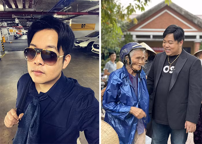 Hình ảnh hiện tại (trái) và ảnh cách đây 1 năm của Quang Lê cho thấy anh đã giảm cân thành công.