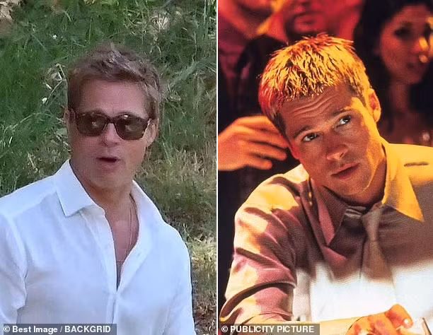 Hình ảnh Brad Pitt hiện tại và khi anh đóng Ocean's Eleven năm 2001. Đã 22 năm trôi qua nhưng nam diễn viên vẫn không hề già đi. (Ảnh: Backgrid, Publictiy Picture)