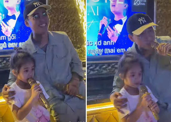 Nam rapper còn khoe khoảnh khắc anh cùng con gái lớn của Cindy Lư hát karaoke rất vui vẻ và tình cảm.