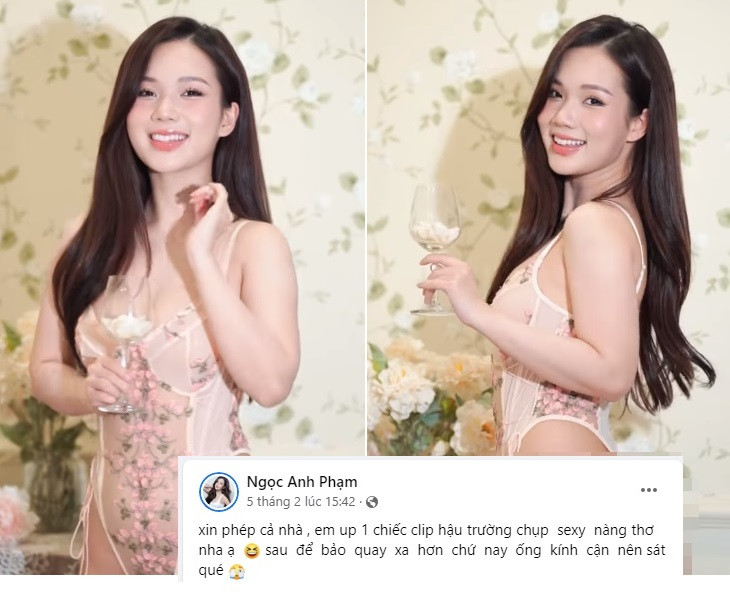 Mới đây, y tá Ngọc “Phố trong làng” gây "bỏng mắt" với clip hậu trường chụp nàng thơ sexy khoe triệt để vòng 3 "trái táo". Có màn khoe thân báo bạo nhưng nữ diễn viên trẻ chia sẻ sẽ "rút kinh nghiệm" lần sau để bảo quay xa hơn chứ nay ống kính cận nên sát quá!