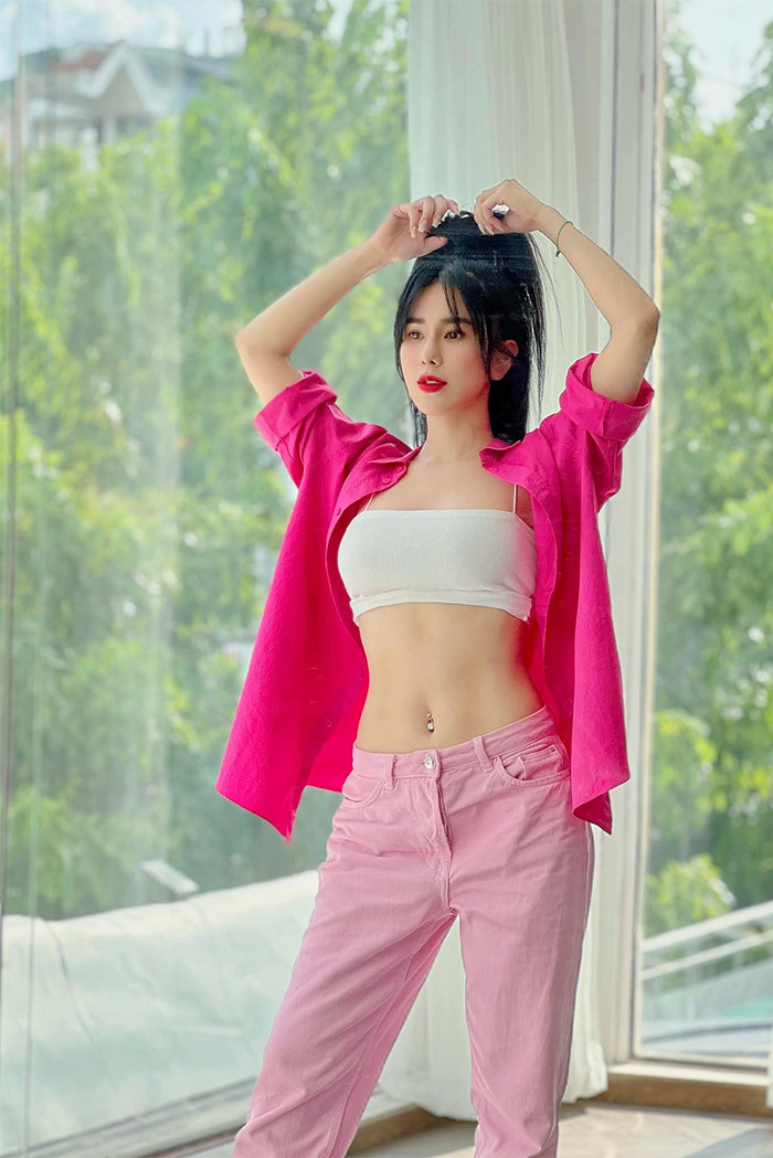 Để có được vòng nào ra vòng đó, bà mẹ hai con đã tập luyện rất chăm chỉ. (Ảnh: FBNV)