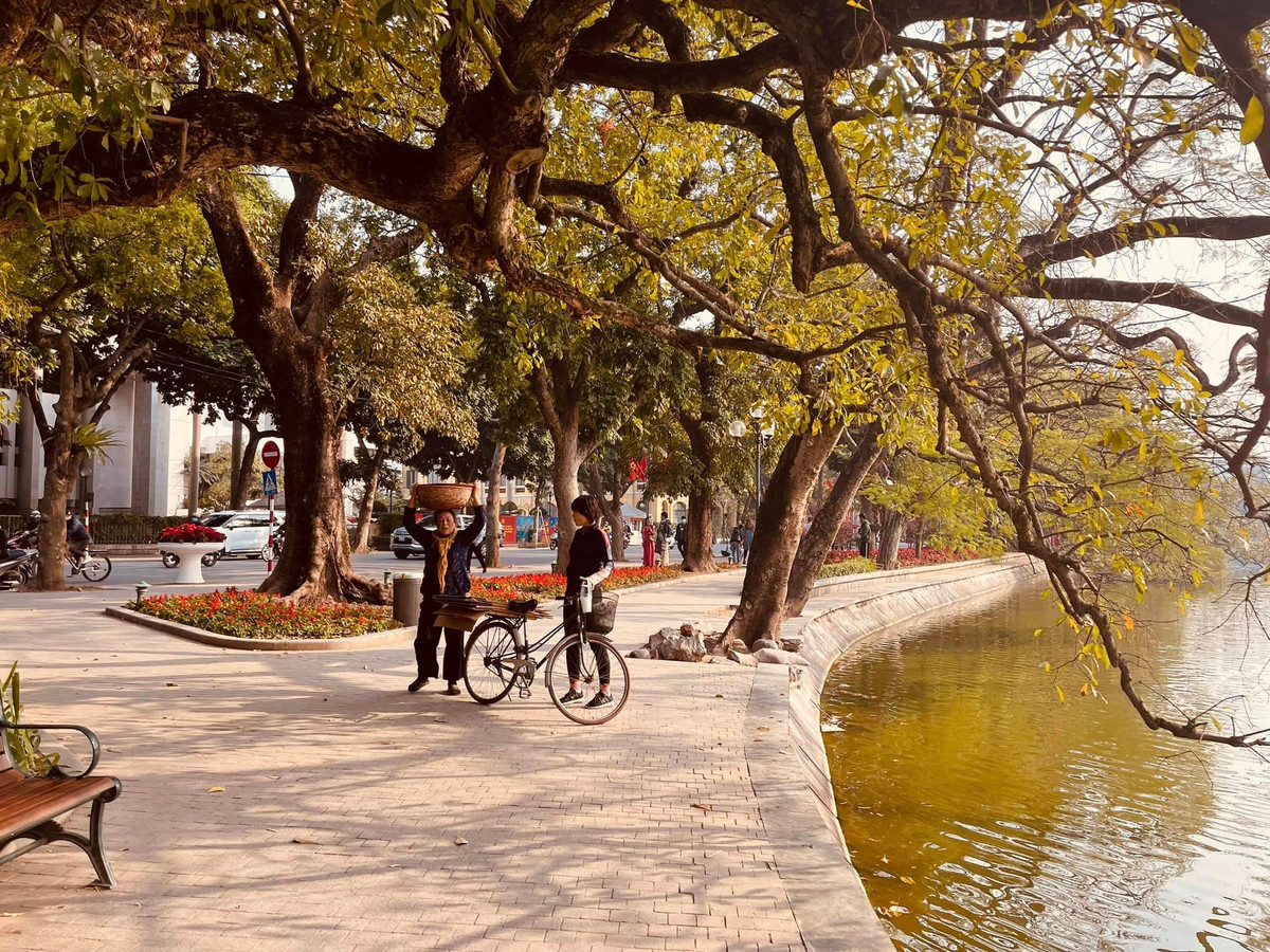 Phân cảnh Luyến phụ mẹ chồng đi bán bánh mưu sinh được một thành viên trong ê-kíp chia sẻ. Ảnh: FB Phan Việt.