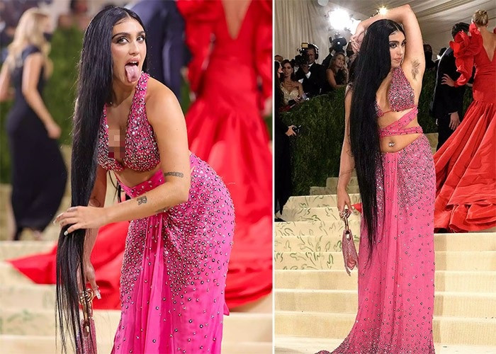 Lourdes Leon từng gây sốc với màn khoe lông nách và những kiểu tạo dáng chụp ảnh khác người trên thảm đỏ Met Gala 2021. (Ảnh: FILMMAGIC, Getty Images)