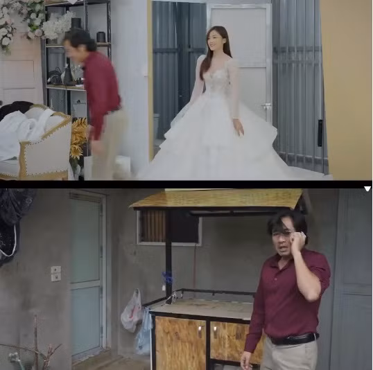 Bất ngờ xảy đến khi "con gái" của Công Lý trong phim ôm tiền bỏ trốn ngay trong ngày thử váy cưới.