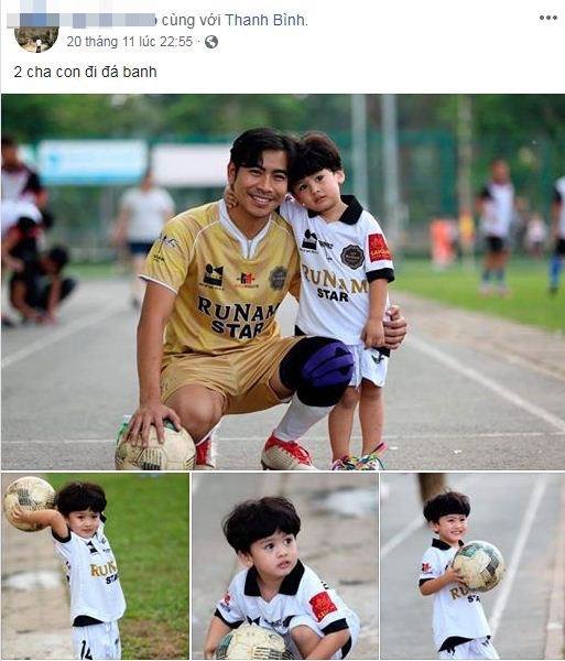 Bà còn đăng tải hình ảnh cháu ngoại bên cạnh con rể cũ cùng những lời nhắn nhủ đầy yêu thương.