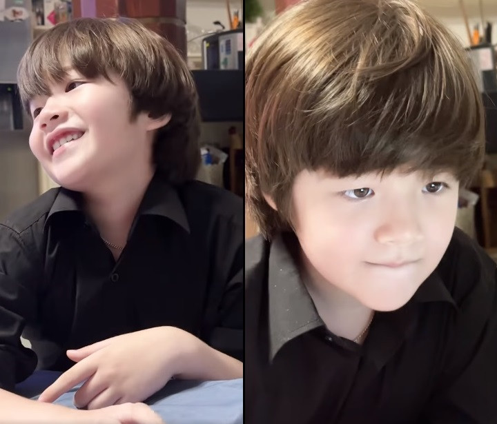 Còn nhỏ nhưng Túc Mạch là cậu bé hiểu chuyện, quan tâm tới mọi người, biết lấy khăn giấy lau nước mắt cho chị gái.