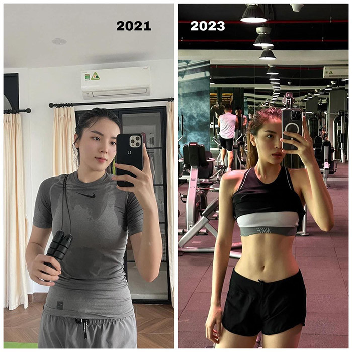 So với hai năm trước, có thể thấy body hiện tại của Kỳ Duyên ngày càng săn chắc, gợi cảm.