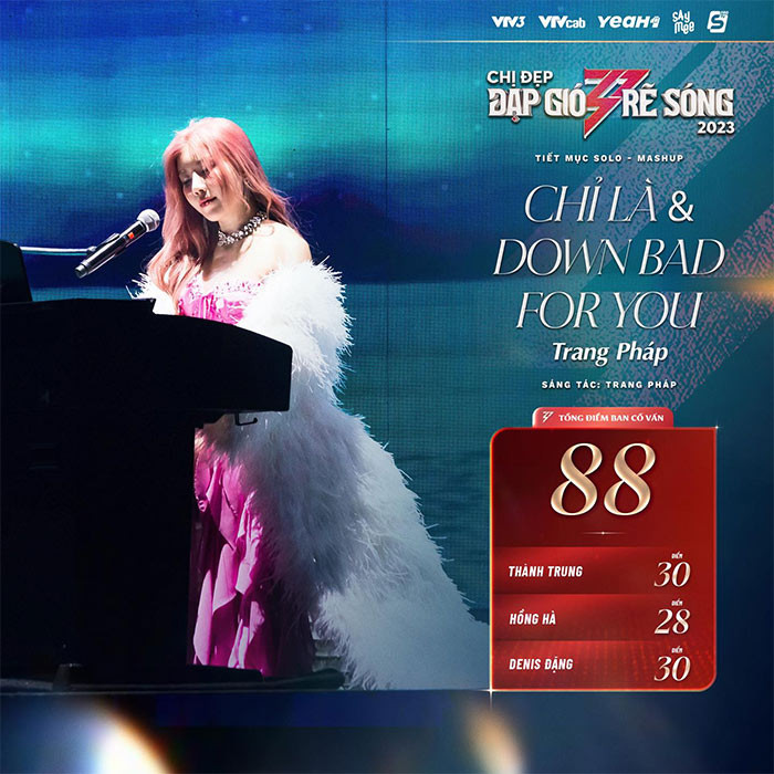 Mới đây, Trang Pháp nhận lời tham dự chương trình "Chị đẹp đạp gió rẽ sóng 2023". Trang Pháp cho biết đây không chỉ là một gameshow mà còn là cơ hội để cô không ngừng bứt phá và trở thành phiên bản tốt hơn nhưng vẫn là chính mình. (Ảnh: FBNV)