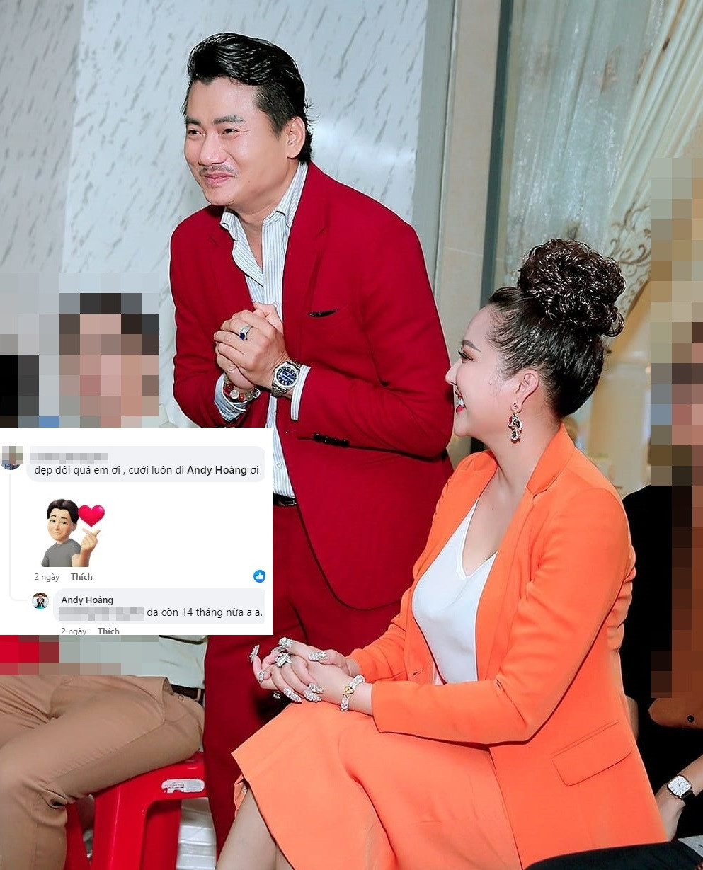 Vài ngày trước, khi có người bạn trên mạng xã hội bình luận dưới bức ảnh của hai người: "Đẹp đôi quá em ơi, cưới luôn đi", cựu siêu mẫu không ngại đáp lại: "Dạ còn 14 tháng nữa ạ".