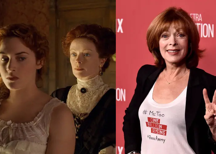 Frances Fisher đóng vai người mẹ cứng rắn của Rose, bà Ruth. Ruth sắp xếp lễ đính hôn giữa Rose và Cal để duy trì lối sống thượng lưu sau khi góa bụa. Frances Fisher đã có một số vai diễn truyền hình kể từ khi đóng vai Ruth DeWitt Bukater trong Titanic. (Ảnh: 20th Century Fox, Getty Images)