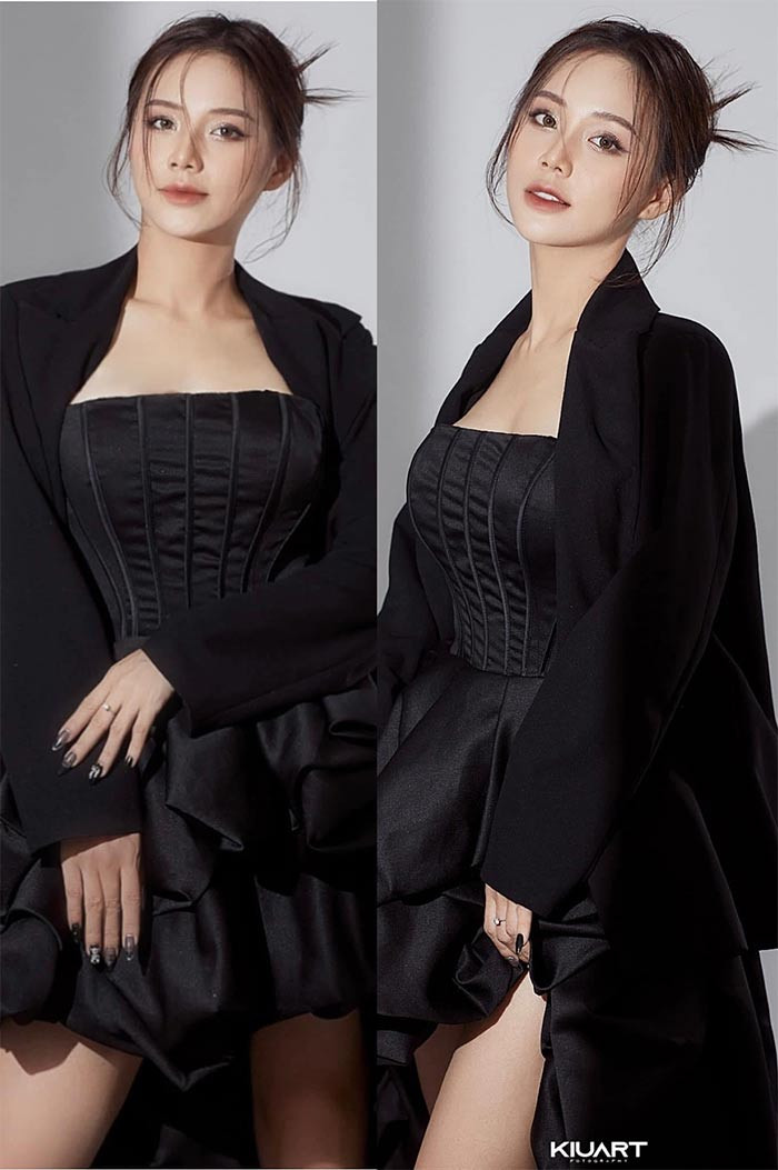 Minh Thu, sinh năm 1996, là diễn viên trẻ của Nhà hát Kịch Việt Nam. Cô quen mặt với khán giả qua loạt phim truyền hình như: Hương vị tình thân, Phố trong làng... Ngoài đời cô là mẹ đơn thân của một bé trai 5 tuổi. Ngoài diễn xuất cô còn kinh doanh online. (Ảnh: FBNV)