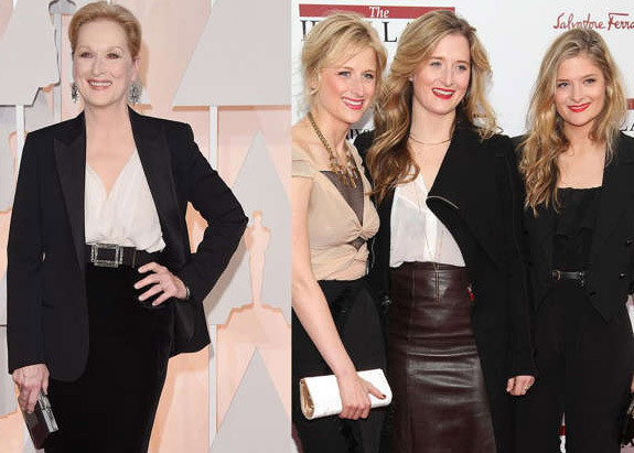 Hai con gái lớn của nữ diễn viên Meryl Streep là Mamie và Grace Gummer đều là diễn viên, con gái út Louisa Jacobson Gummer là người mẫu. (Ảnh: Getty Images)