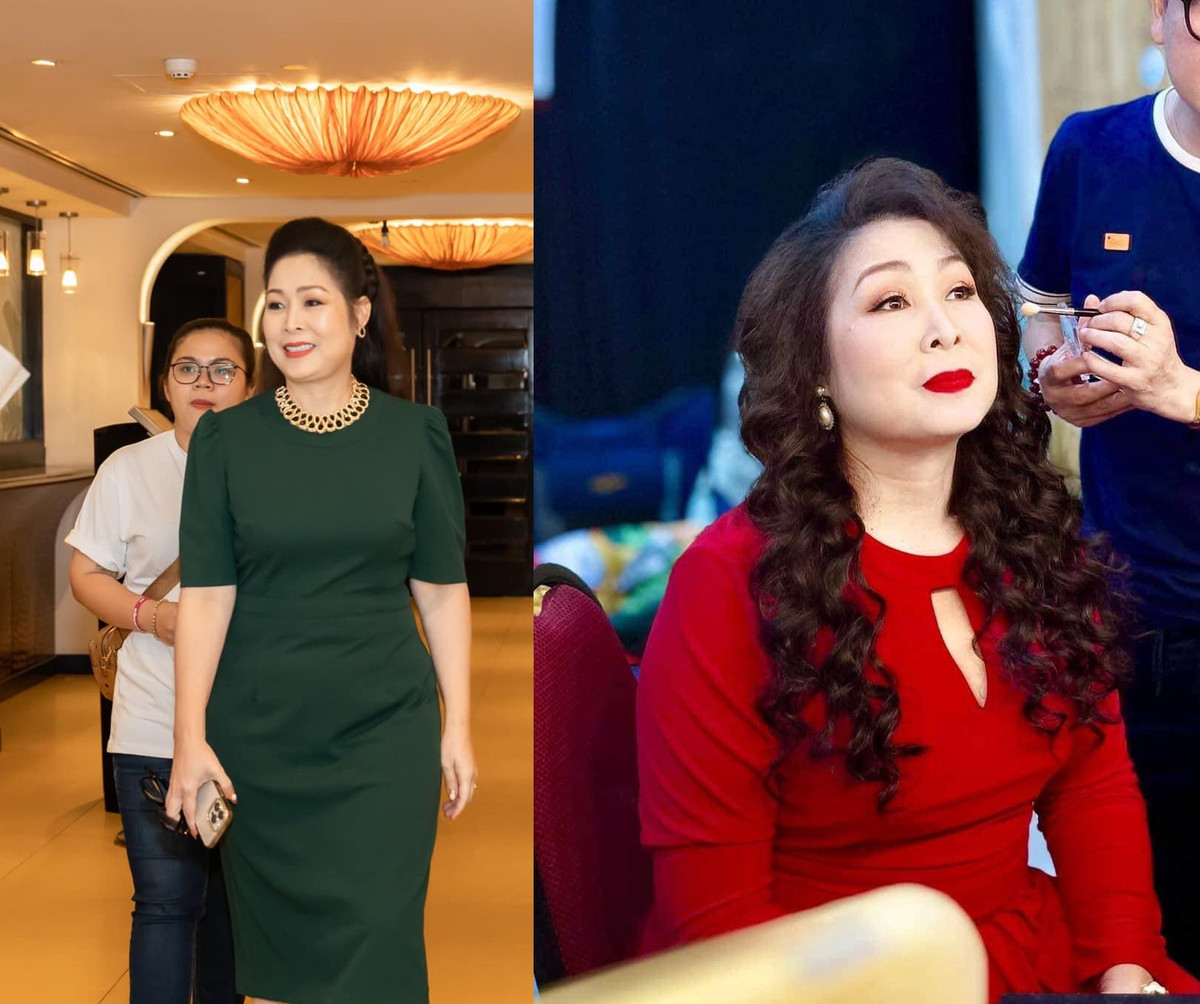 Giảm cân trong thời gian ngắn, cả NSND Hồng Vân và ông xã được đông đảo bạn bè, fan tới tấp xin bí quyết. Xuất hiện trong một sự kiện hồi đầu tháng 4 vừa qua, nữ nghệ sĩ tự tin khoe: "Sau 15 năm, giờ mới dám mặc lại đầm ôm, giờ mới dám nhận đi sự kiện".