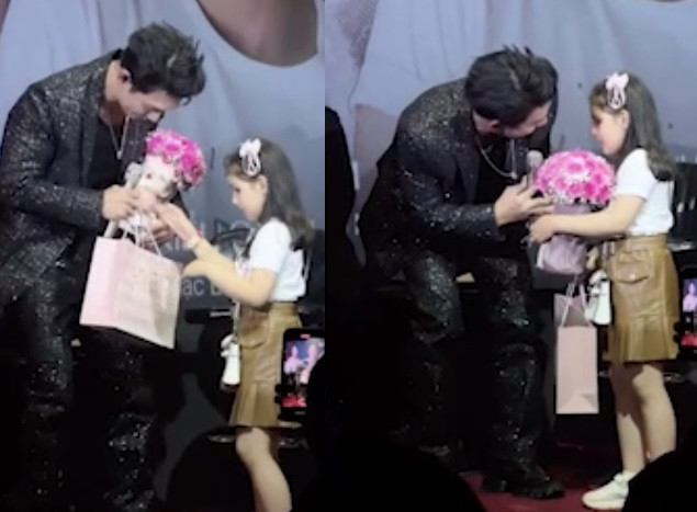 Không để fan phải "đoán già đoán non", nam diễn viên công khai cô bé Nhã Phương là con nuôi và được anh coi như con ruột của mình. Nhân dịp sinh nhật ba, con gái Song Luân mang theo hoa và quà, liên tục thơm má và gửi lời nhắn nhủ: "Con thương ba".