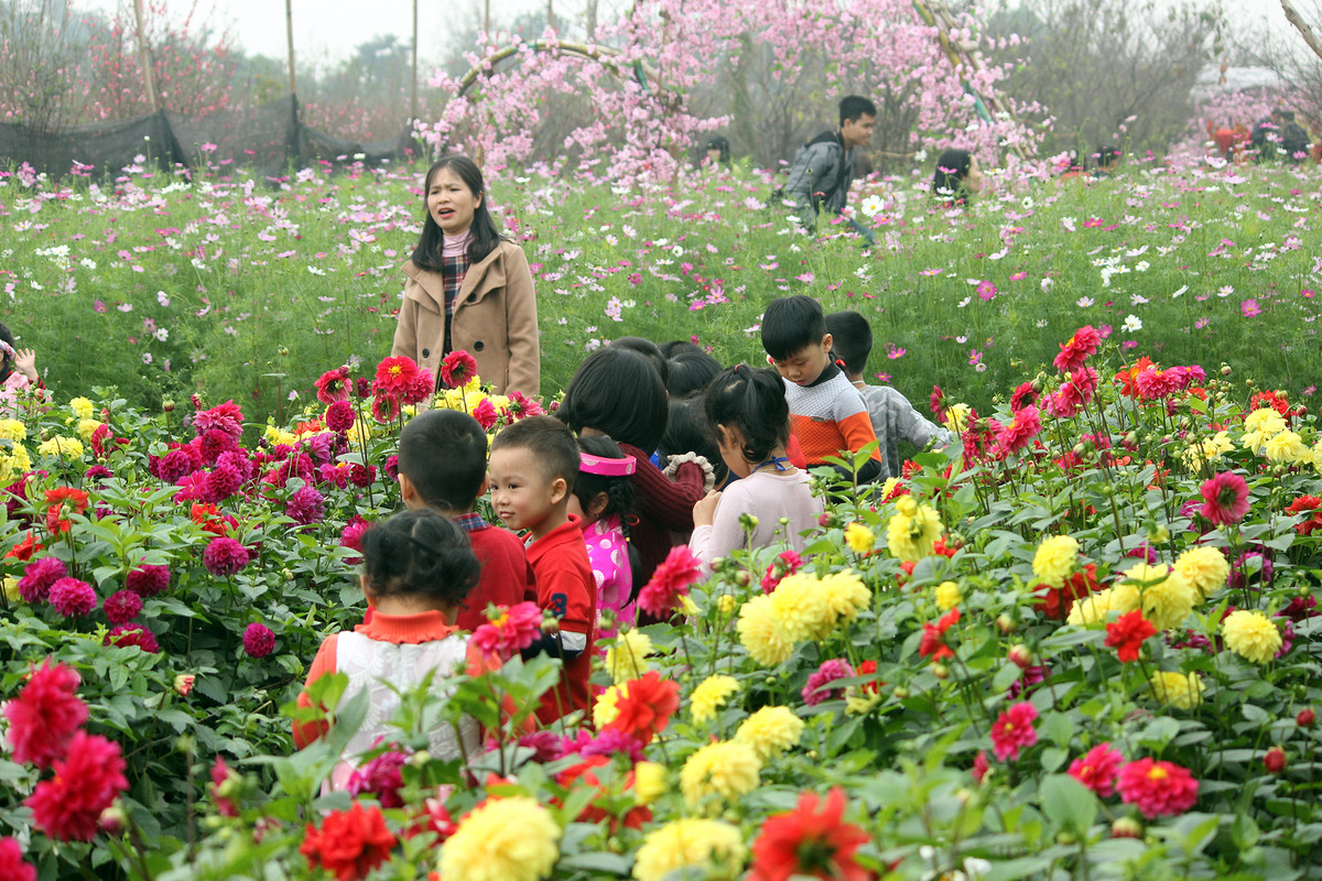 Các em nhỏ tỏ ra phấn khích khi được đưa đến đây chụp ảnh.