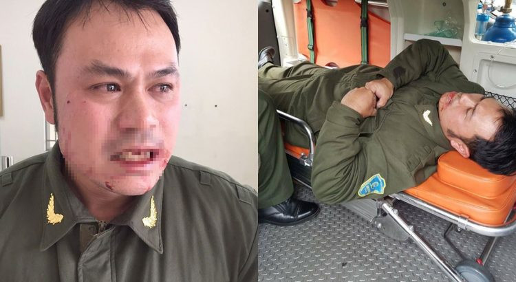Khong cho cheo keo khach, “co” danh gay rang nhan vien an ninh Noi Bai