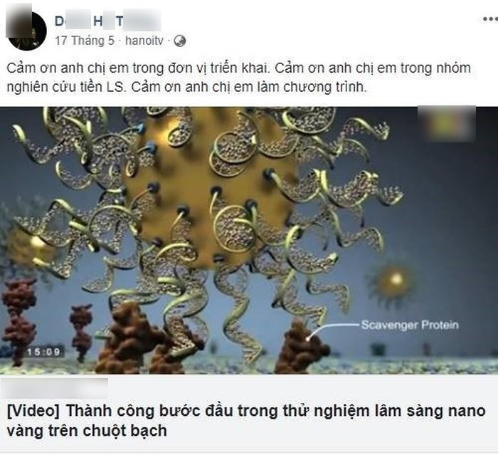 Chua ung thu bang nano vang: Pha nat co the... chet nhanh!