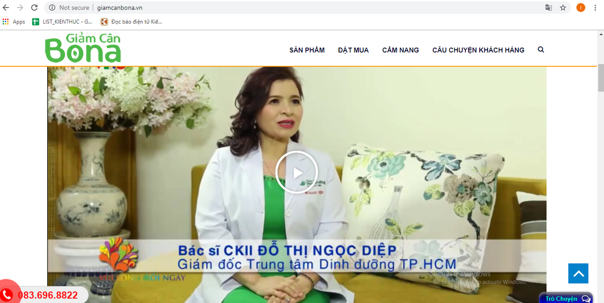 Nguoi tieu dung gay gat phan ung Giam can Bona quang cao 
