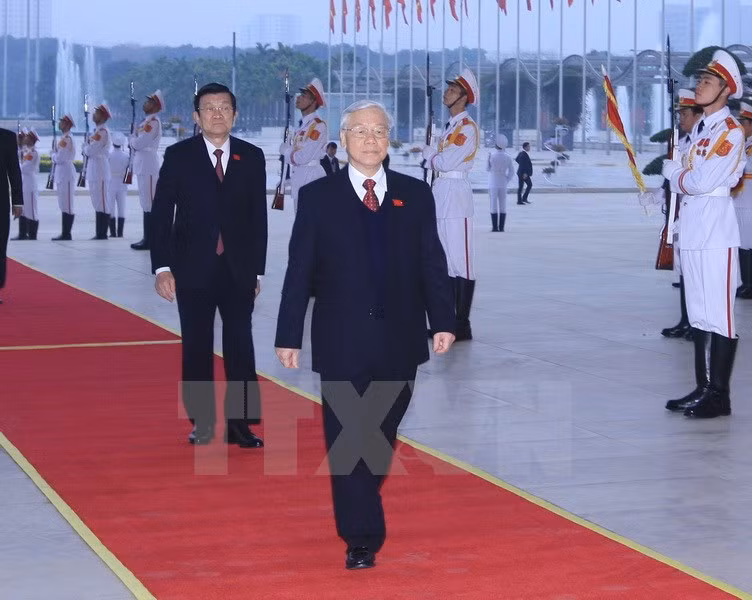 Anh cac dai bieu du Dai hoi Dang toan quoc lan thu XII