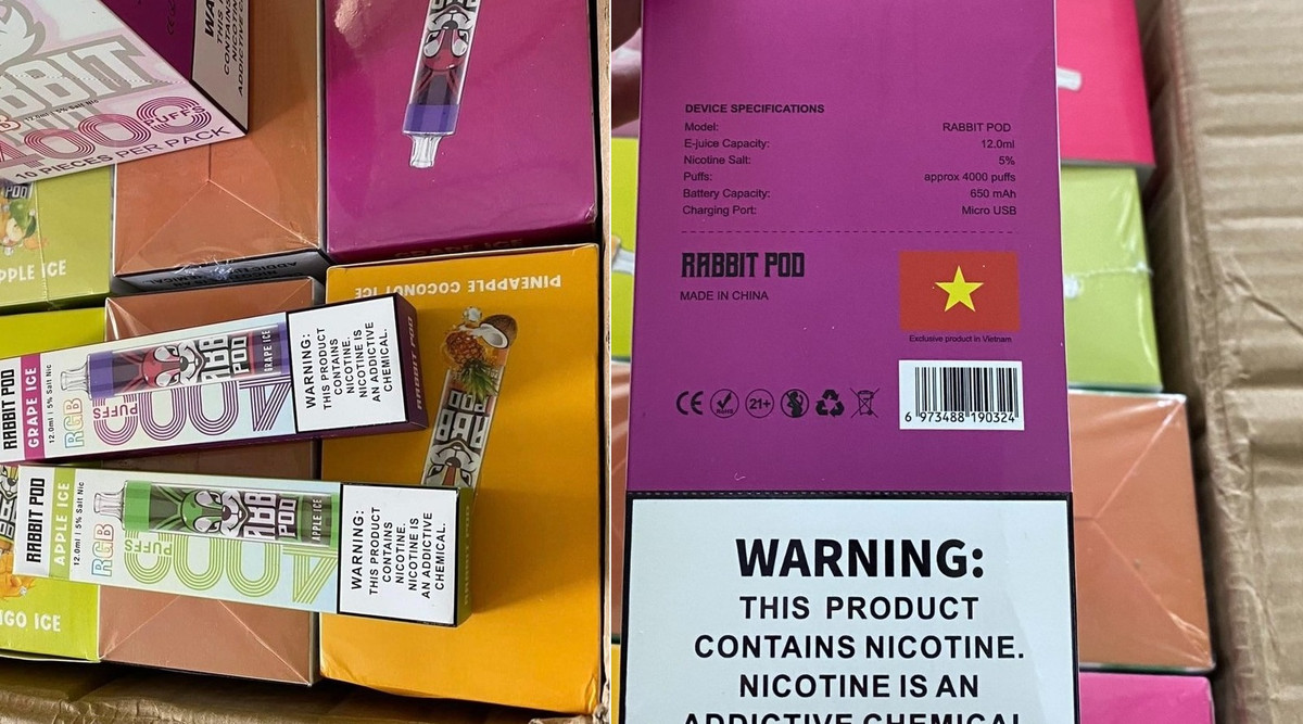 Da Nang: Phat hien so luong lon thuoc la dien tu nhap lau-Hinh-2