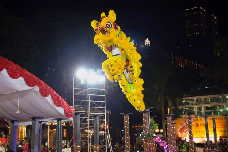 Đây cũng là tiết mục đặc sắc nhất và được nhiều người đón xem nhất trong một buổi biểu diễn Lân Sư Rồng.