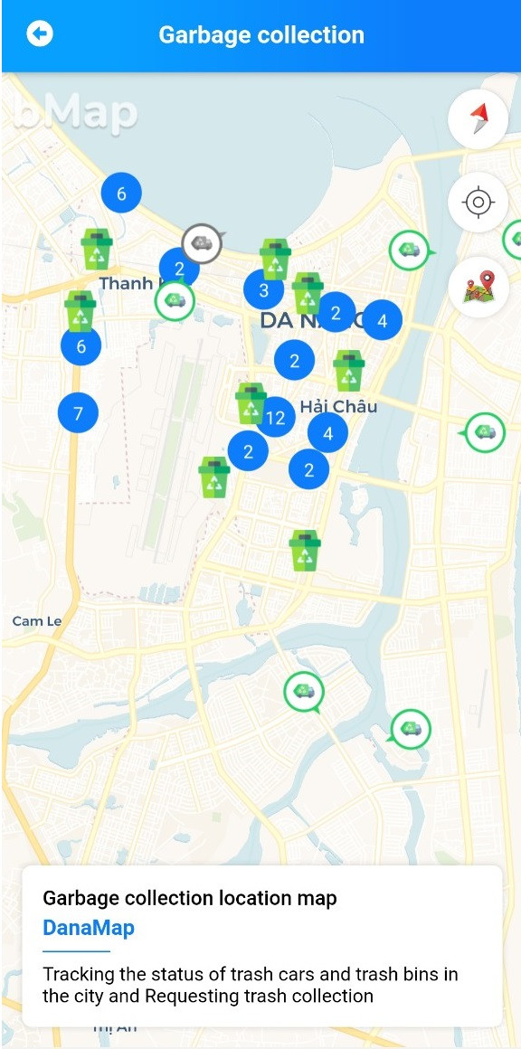 Da Nang: Theo doi lo trinh xe cuu thuong, cuu hoa va xe thu gom rac qua app-Hinh-2