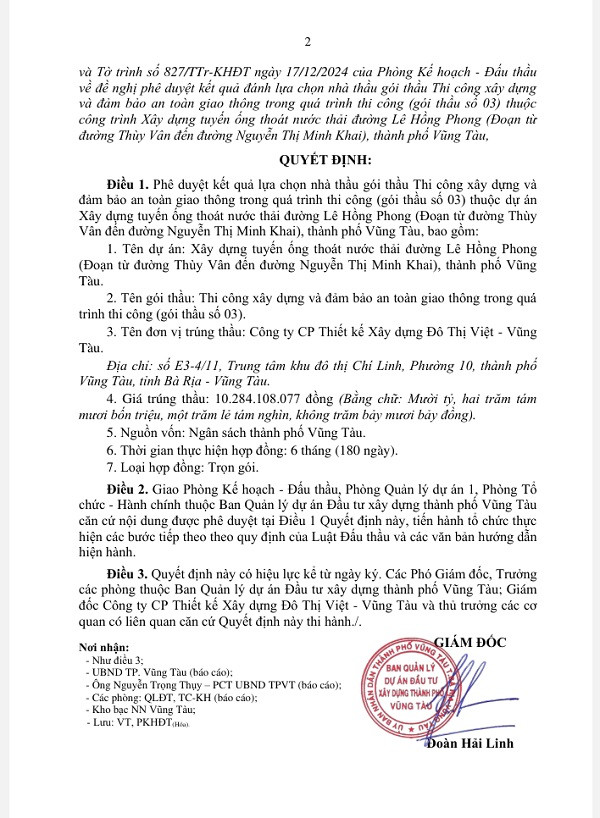 Cty Do Thi Viet – Vung Tau 