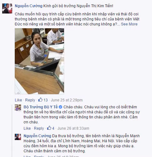 Kiem tra vu nhan vien BV Viet Duc coi thuong benh nhan