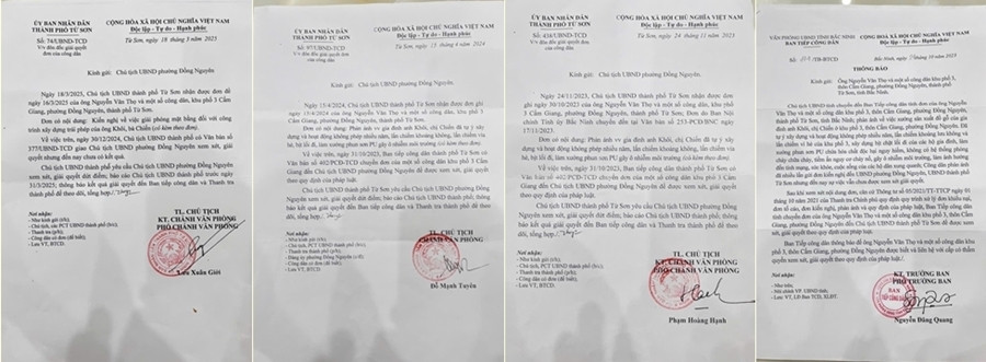 Từ tháng 3/2023, Báo Tri thức và Cuộc sống đã có phản ánh về việc xưởng gỗ trái phép này. Ông Trần Ngọc Hoạt - Chủ tịch UBND phường Đồng Nguyên cũng thừa nhận, một phần diện tích xưởng gỗ nằm trên đất công thuộc quản lý của phường Đồng Nguyên. Sau đó, UBND TP Từ Sơn có nhiều văn bản, chỉ đạo, đôn đốc Chủ tịch UBND phường Đồng Nguyên (thành phố Từ Sơn, Bắc Ninh) giải quyết.