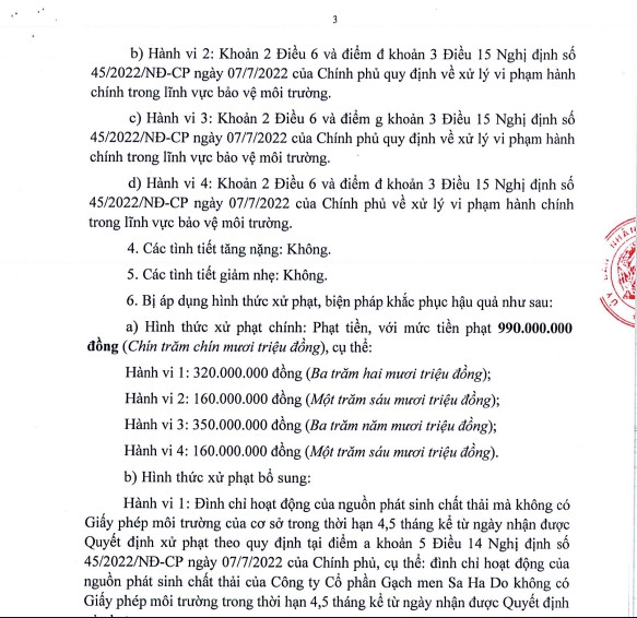 Biet gi ve Sa Ha Do vi pham moi truong, bi phat gan 1 ty?