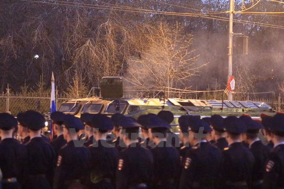 Tổ hợp tên lửa đạn đạo tầm ngắn TochkaU hiện nay vẫn được sử dụng trong quân đội Nga và nhiều quốc gia trên thế giới. (Ảnh: Trần Hiếu/Vietnam+)