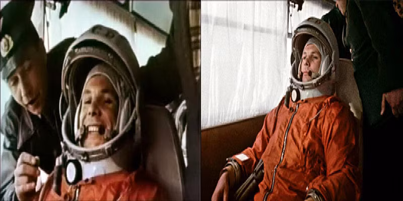 Nhưng vào hôm nhà phi hành gia này đi xe buýt trước khi thực hiện chuyến hành trình lịch sử, một người trên xe buýt nói rằng: “Ồ, hãy nhìn xem, anh ấy không có cái gì để mọi người biết đến từ quốc gia nào”.