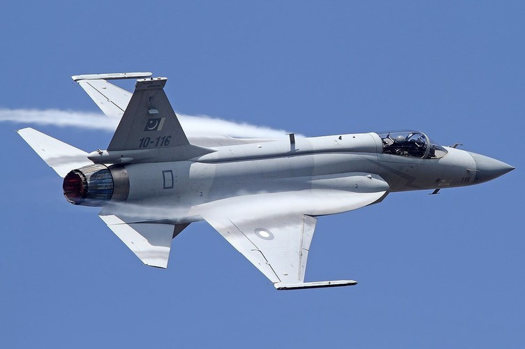 Về hệ thống vũ khí thì JF-17 được trang bị 7 giá treo vũ khí có thể mang theo tối đa 3,4 tấn vũ khí bao gồm các loại tên lửa không đối không và đối hạm.
