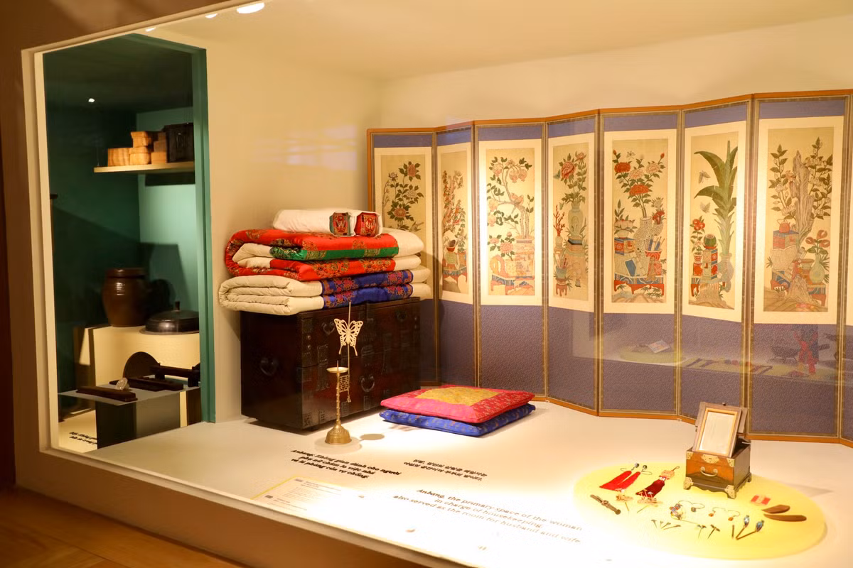 Không gian trong ngôi nhà truyền thống của Hàn Quốc.