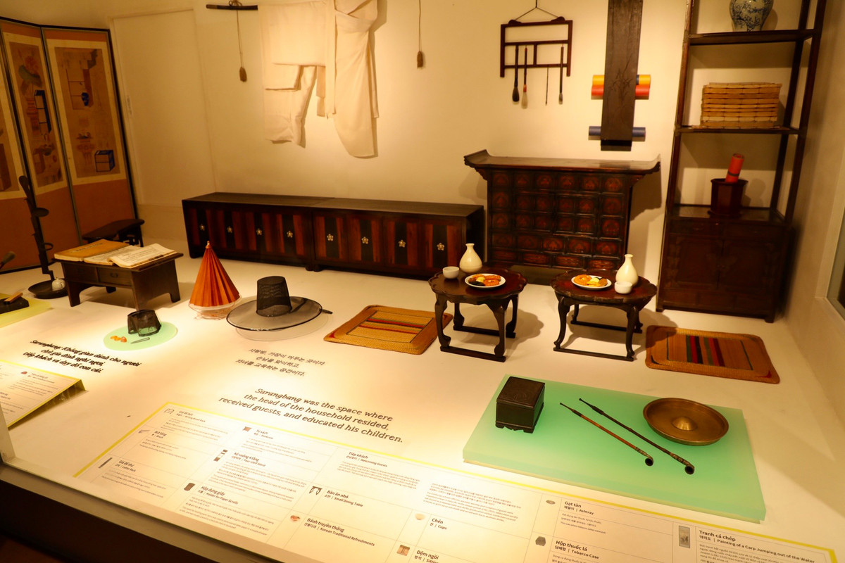 Những hiện vật thường ngày thời xưa được thể hiện phong cách sống của các không gian.