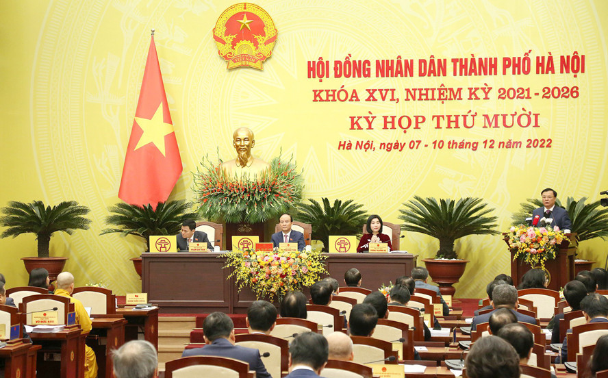 Toan canh khai mac ky hop thu X HDND thanh pho Ha Noi khoa XVI-Hinh-6