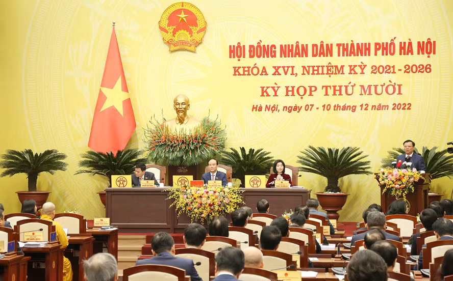 Toan canh khai mac ky hop thu X HDND thanh pho Ha Noi khoa XVI-Hinh-6