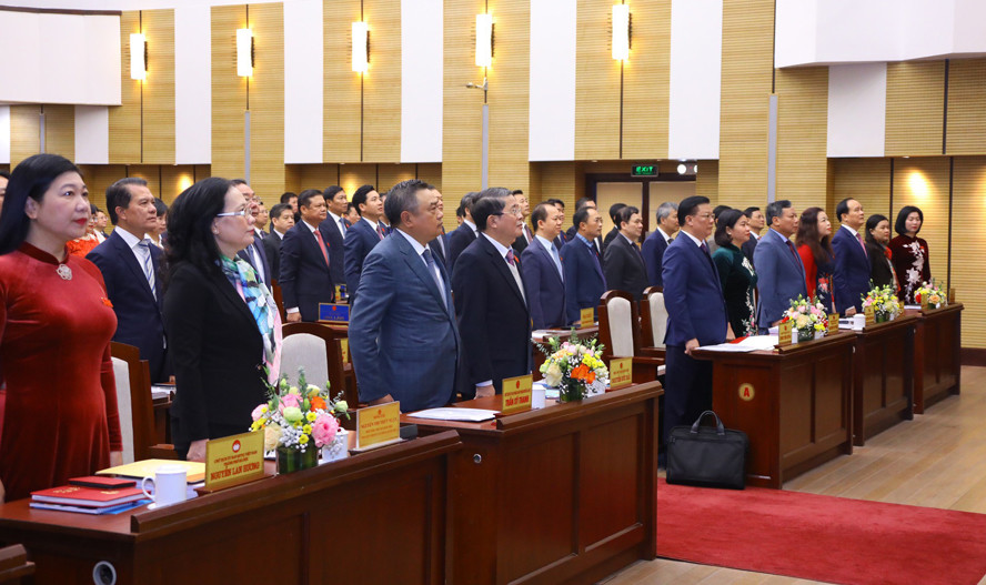 Toan canh khai mac ky hop thu X HDND thanh pho Ha Noi khoa XVI-Hinh-2